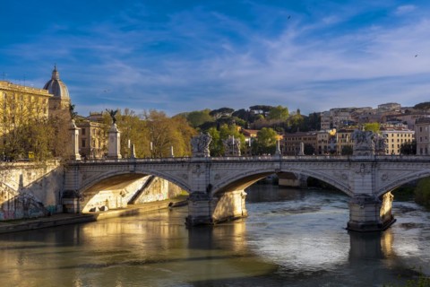 The Ponte Vittorio Emanuele over the Tiber