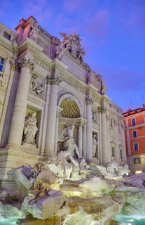 Illuminated Trevi Fountain