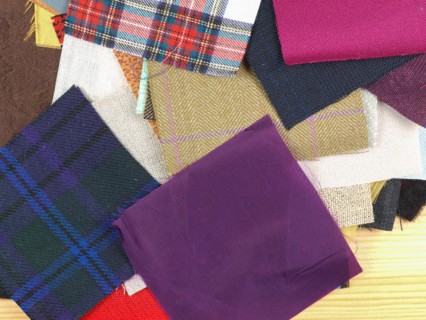 Many fabric samples