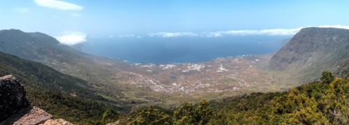 Panoramic from the Mirador of the municipality of La Frontera in the park of La Llania in El Hierro