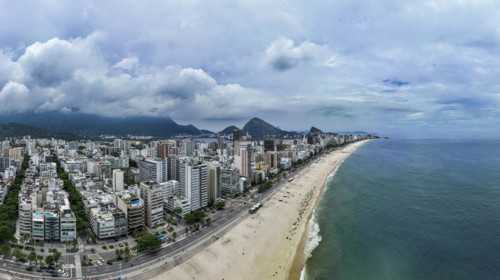 Aerial of Leblon beach
