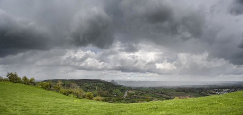 Thundershowers pass over the Hegau