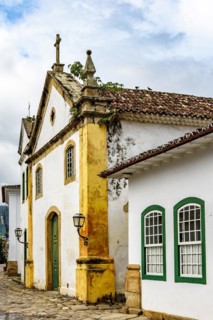 Ancient church from the time of the empire in the historic city of Paraty on the coast of Rio de Janeiro