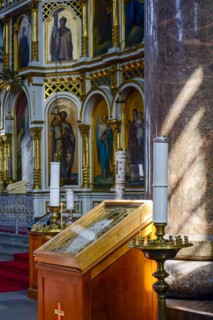 Interior of famous and historic Uspenski Cathedral in Helsinki