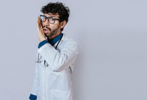 Doctor telling a secret
