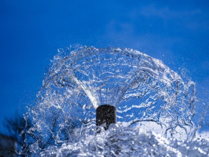 Fountain in the spa gardens of Bad Homburg vor der Hoehe