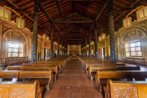 Interior of the mission of Concepcion