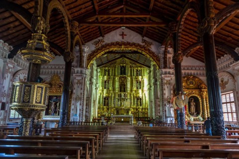 Interior of the Unesco site Jesuit Missions of Chiquitos