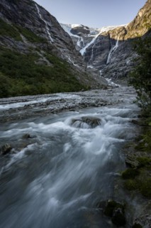 River and glacier tongue Kjenndalsbreen