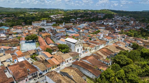 Aerial of the Unesco site Sao Cristovao