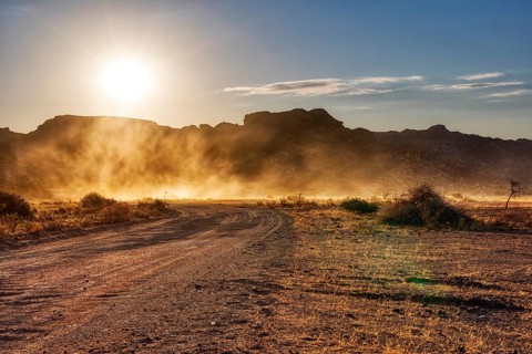 Whirled-up sand