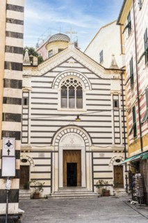 Oratory of the Confraternita dei Neri Mortis et Orationis which is located in the main square of Monterosso al mare town