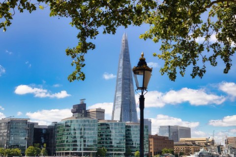 View across the Thames to The Shard