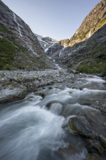 River and glacier tongue Kjenndalsbreen
