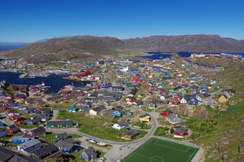 View over a small town