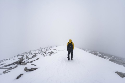 Climbers in the snow