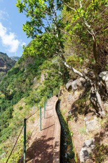 Hiking trail along the Levada Nova Hike hiking on Madeira Island