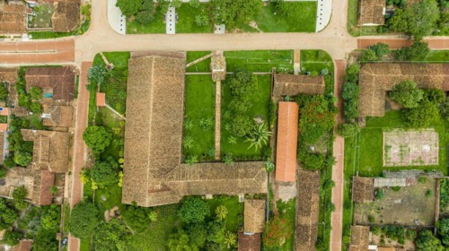 Aerial of the San Miguel mission