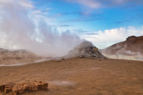 Steaming fumarole