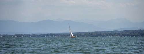 Sailing boats on the Lake Ammer