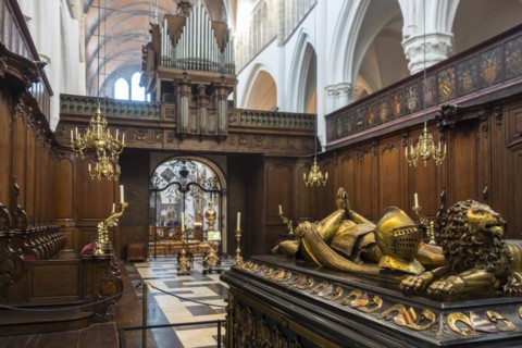 Tomb of Charles the Bold and choir in the Church of Our Lady