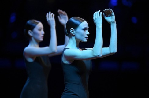 The Stuttgart Ballet dances in the supporting programme as part of the final of the Porsche Tennis Grand Prix in the Porsche Arena