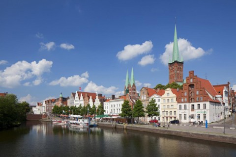 View over the Luebecker Marienkirche