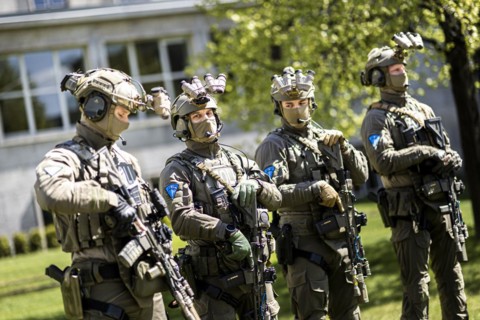 Members of the special unit Zentrale Unterstuetzungsgruppe Zoll