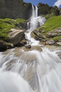 Nassfeld waterfall in the Hohe Tauern National Park