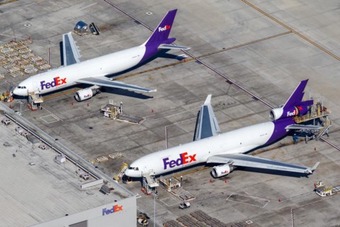 FedEx Express aircraft at Los Angeles Airport
