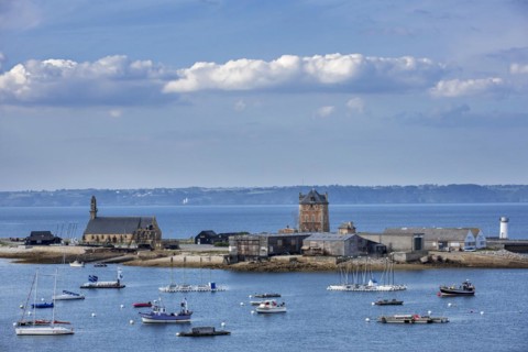 Tour Vauban and the chapel Notre-Dame de Rocamadour in the harbour of Camaret-sur-Mer
