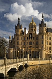 Schwerin Castle with the Castle Bridge to the Castle Island