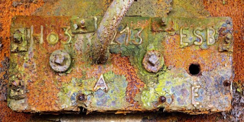 Detail on the blast furnace of the Henrichshuette