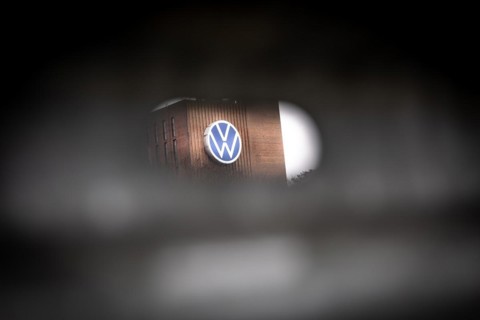 The logo of the car manufacturer Volkswagen