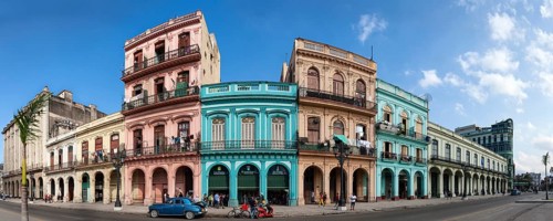 Old colourful houses