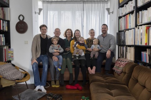 Family photo with grandparents