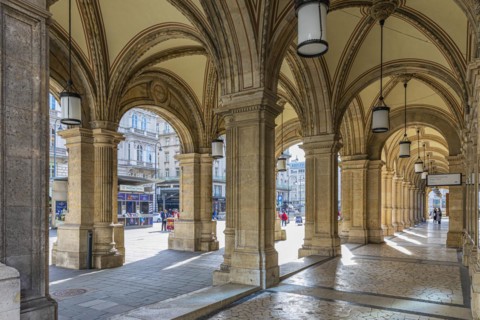 Arcades of the Vienna State Opera on Kaerntner Strasse