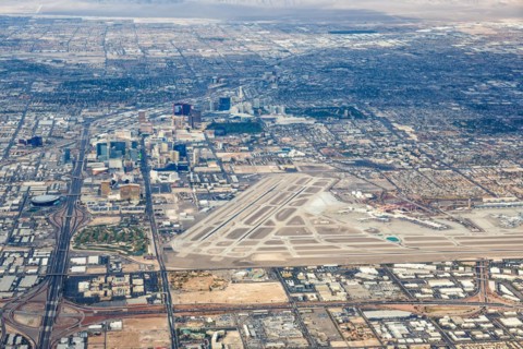 Aerial view of Las Vegas Airport