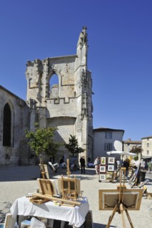 The Gothic church Eglise Saint-Martin de Saint-Martin-de-Re on the island Ile de Re