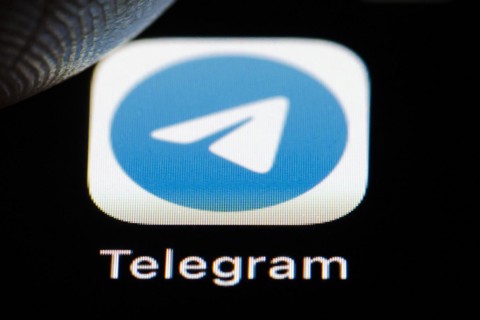 Symbolic photo: The logo of the instant messaging service Telegram is seen on a smartphone. Berlin
