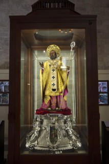 Carved statue of St. Nicholas