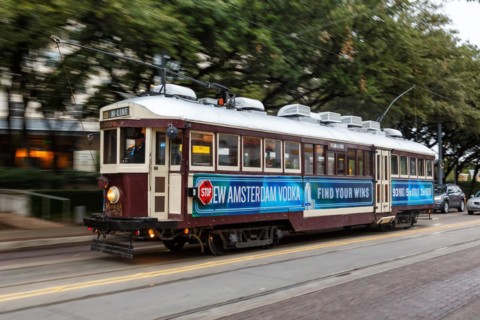 Historic Tram Tram Streetcar Rail Transit in Dallas