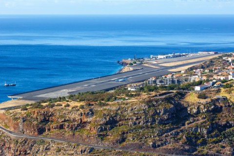 Overview of Funchal Madeira Airport