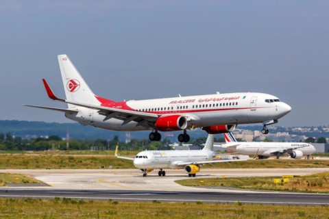 A Boeing 737-800 aircraft of Air Algerie with registration number 7T-VKG at Paris Orly Airport