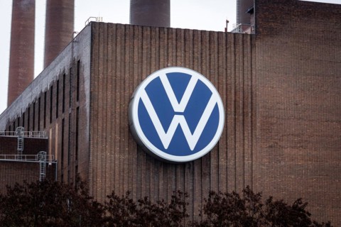 The logo of the car manufacturer Volkswagen