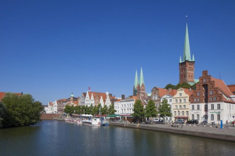 View over the Luebecker Marienkirche