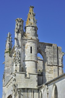 The Gothic church Eglise Saint-Martin de Saint-Martin-de-Re on the island Ile de Re