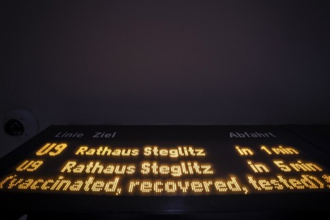 A display by the Berliner Verkehrsbetriebe