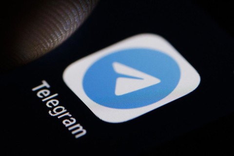 Symbolic photo: The logo of the instant messaging service Telegram is seen on a smartphone. Berlin