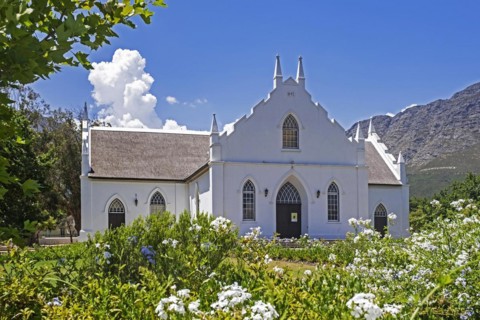 Dutch Reformed Church in Cape Dutch style at Franschhoek